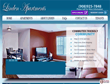 Tablet Screenshot of lindenapartmentsnj.com